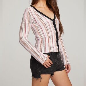 Chaser | Carmela Canyon Stripe Cardigan - Multi Color - Boho Chic - NWT